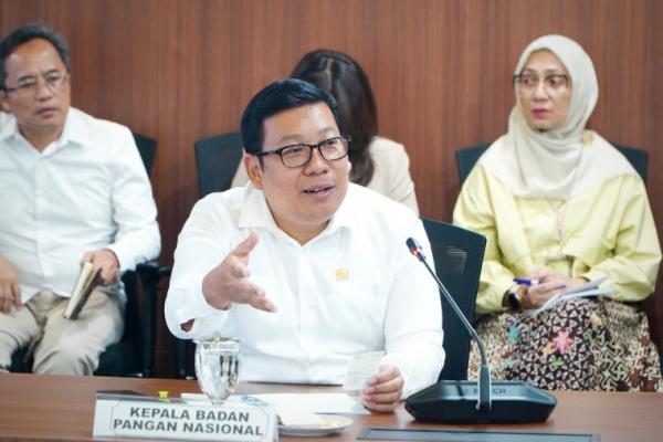 Kepala Badan Pangan Nasional/National Food Agency (NFA)  Arief Prasetyo Adi dalam Rakortas Evaluasi dan Perubahan Neraca Komoditas Tahun 2025 di Jakarta, pada Rabu (5/2/2025).(foto:NFA) 