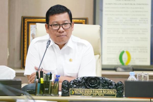 Kepala Badan Pangan Nasional/National Food Agency (NFA)  Arief Prasetyo Adi dalam Rakor SPHP HBKN Ramadan dan Idulfitri Tahun 2025, di Kantor Badan Pangan Nasional, Jakarta, Rabu (12/2/2025).(foto:NFA) 