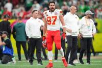 Travis Kelce bermain melawan Philadelphia Eagles di Super Bowl pada 9 Februari 2025. (FOTO: GETTY IMAGE)