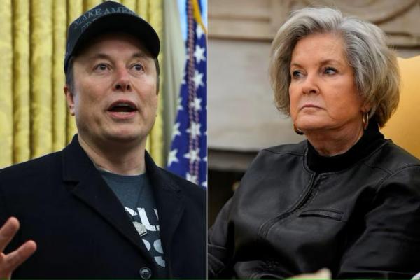 Elon Musk dan Susie Wiles masing-masing difoto di Washington, AS, 11 Februari 2025 dan di Washington, AS, 3 Februari 2025. REUTERS 