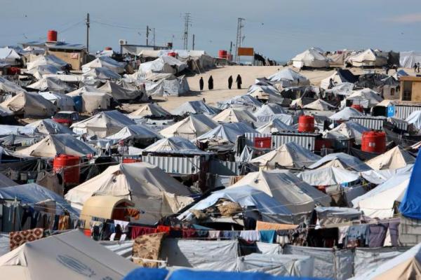 Pemandangan umum kamp pengungsian al-Hol di provinsi Hasaka, Suriah, 1 April 2019. REUTERS 