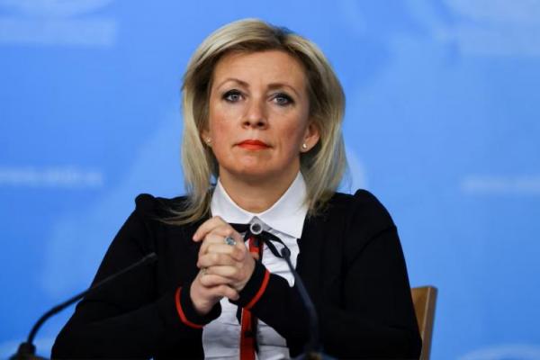 Juru bicara Kementerian Luar Negeri Rusia Maria Zakharova saat konferensi pers tahunan di Moskow, Rusia, 14 Januari 2025. REUTERS 