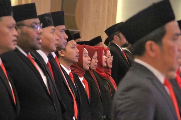 Pelantikan Pejabat Penyidik Pegawai Negeri Sipil (PPNS) di bidang pangan pada Rabu (19/2/2025) di Kantor Kementerian Hukum, Jakarta. (foto:NFA) 