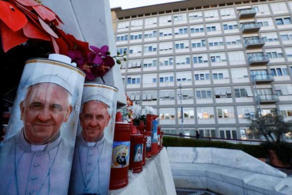 Rumah Sakit Gemelli, Roma, 22 Februari 2025. REUTERS 