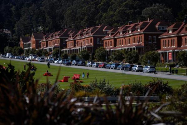 Sebuah area yang dikenal sebagai Presidio, bekas pangkalan militer yang diubah menjadi taman umum, di San Francisco, California, AS, 21 Februari 2025. REUTERS 