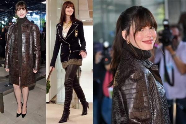 Penampilan Anne Hathaway di NYFW Mirip dengan Karakternya di Devil Wears Prada