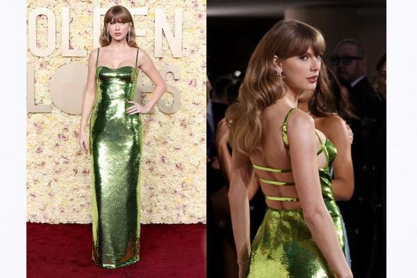 Golden Globes 2024, Taylor Swift Salurkan Penampilan Snaky `Look What You Made Me Do`